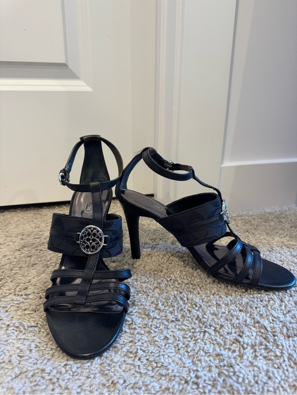 Coach Black Heels Size 9